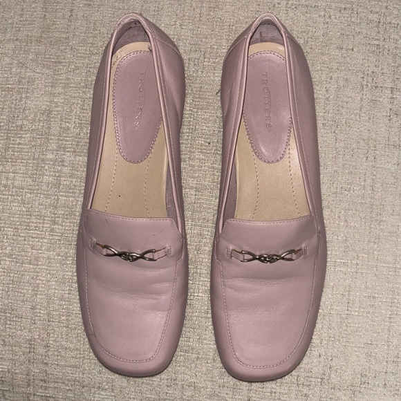 Trotters Femi Blush Pink Leather Loafers Size 7 Coquette Grandma Spring Easter - Picture 9 of 15